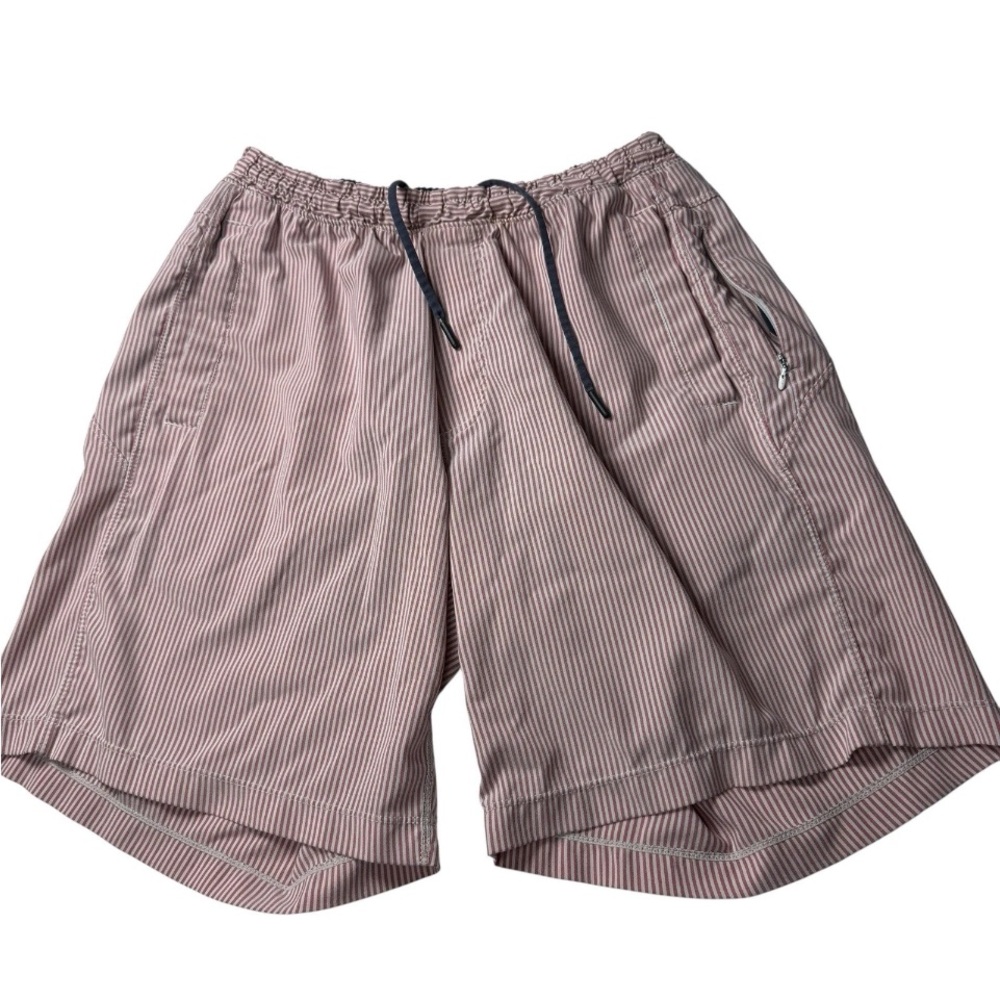 Men's Birddogs Striped Shorts Red White Boom Boomstick SZ L Extend 9” Beach EUC - Picture 2 of 13
